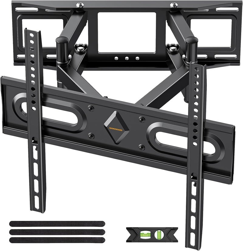 IWORKBOARD 50 55 65 inch Full Motion TV Wall Mount for 32-70 inch TV Bracket, Dual articulating Arms Mount, Tilt Swivel Extension Level, Max VESA 400x400mm, 16" Studs, 110 lbs,Fit Most 40 43 50+ TVs - Image 1